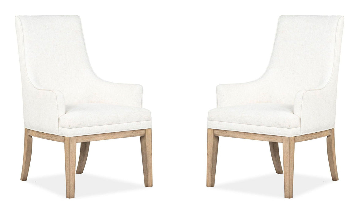 Coventry - Upholstered Host Chair (Set of 2) - Honey Maple