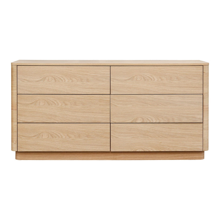 Round Off - Dresser - Beige / Oak