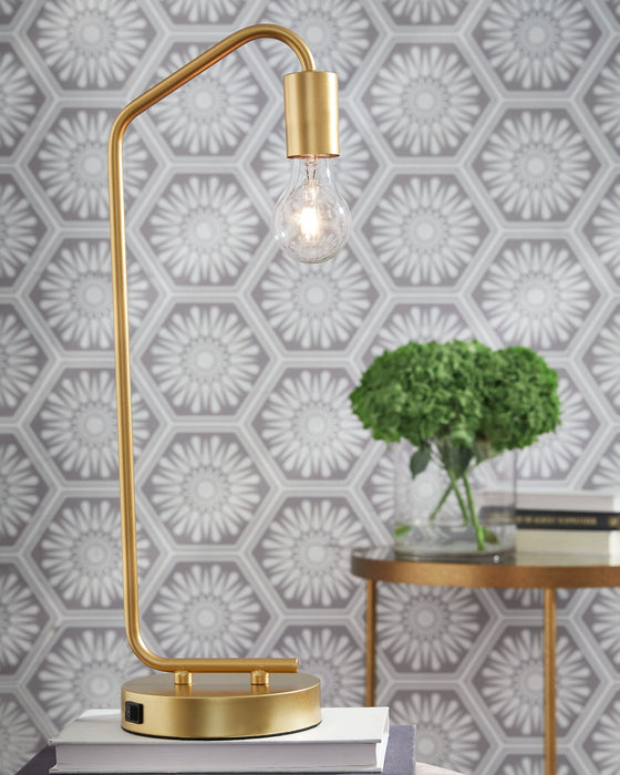 Covybend Metal Desk Lamp - Gold