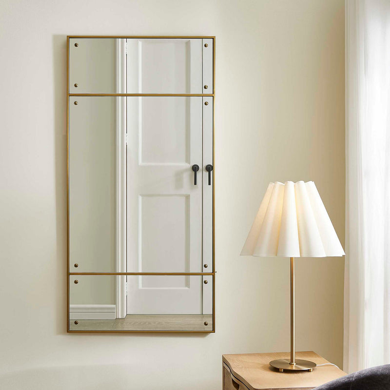 Wrenton - Rectangular Mirror - Brass