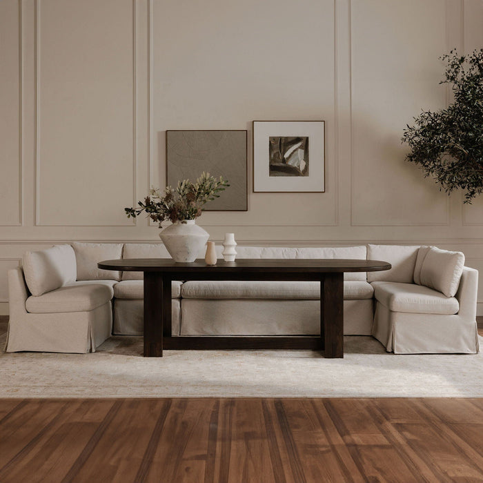 Fable - Slipcover Dining Banquette U-Shape Sectional - Beige