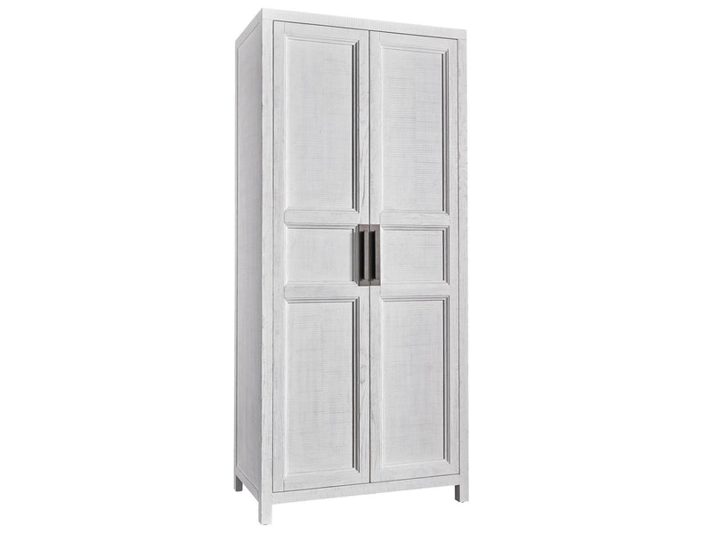 Modern Farmhouse Morgan Utility Cabinet Pearl Silver