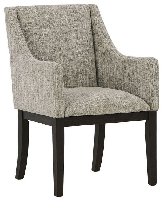 Burkhaus Dark Brown Dining Uph Arm Chair (Set of 2)