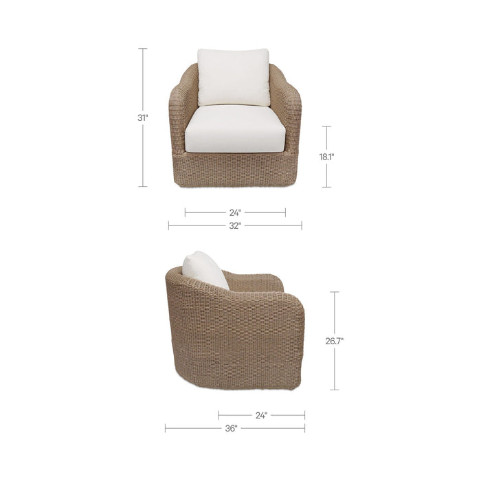 Bodhi - Outdoor Swivel Accent Chair - Natural