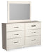 Stelsie - Dresser, Mirror - White