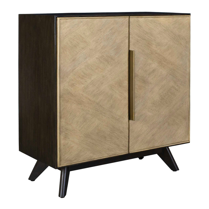 Reina - Modern 2 Door Cabinet - Woodtone