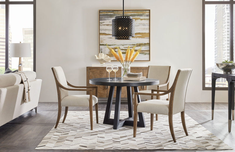 Chapman - Shou Sugi Ban Petite Round Dining Table - Black