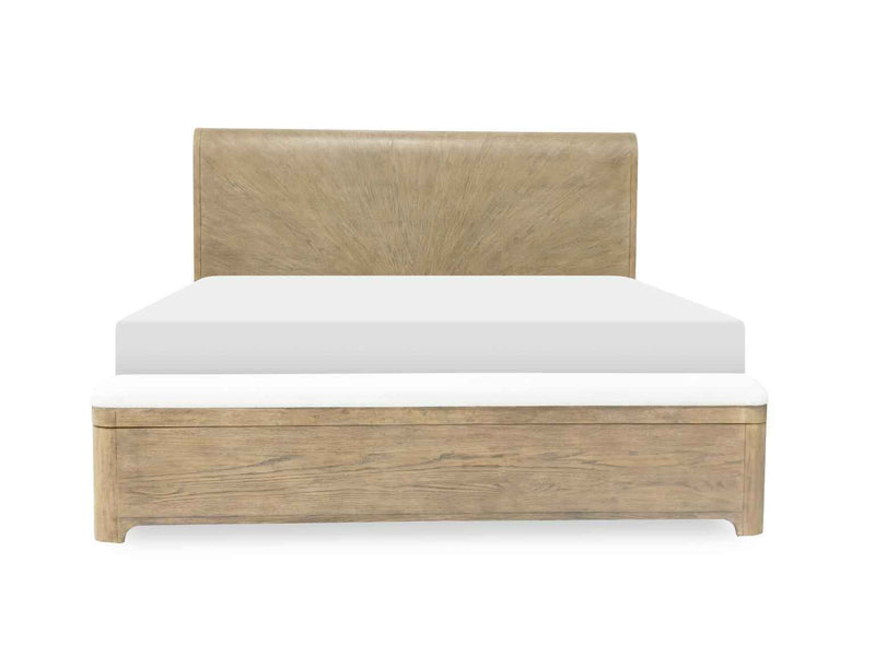 Flow - Complete Panel Bed With Storage Footboard