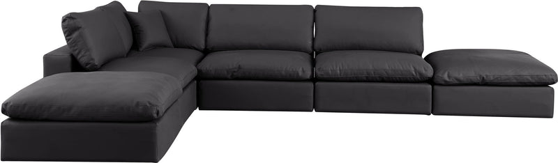 Comfy - 6 Piece Faux Leather Modular Sectional