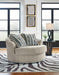 Calnita - Oversized Swivel Accent Chair - Sisal