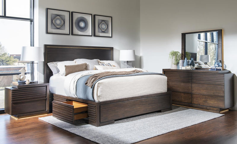 Architect - Complete Panel Bed With 1 Side Storage
