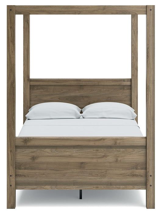 Aprilyn Light Brown Canopy Bed - Full