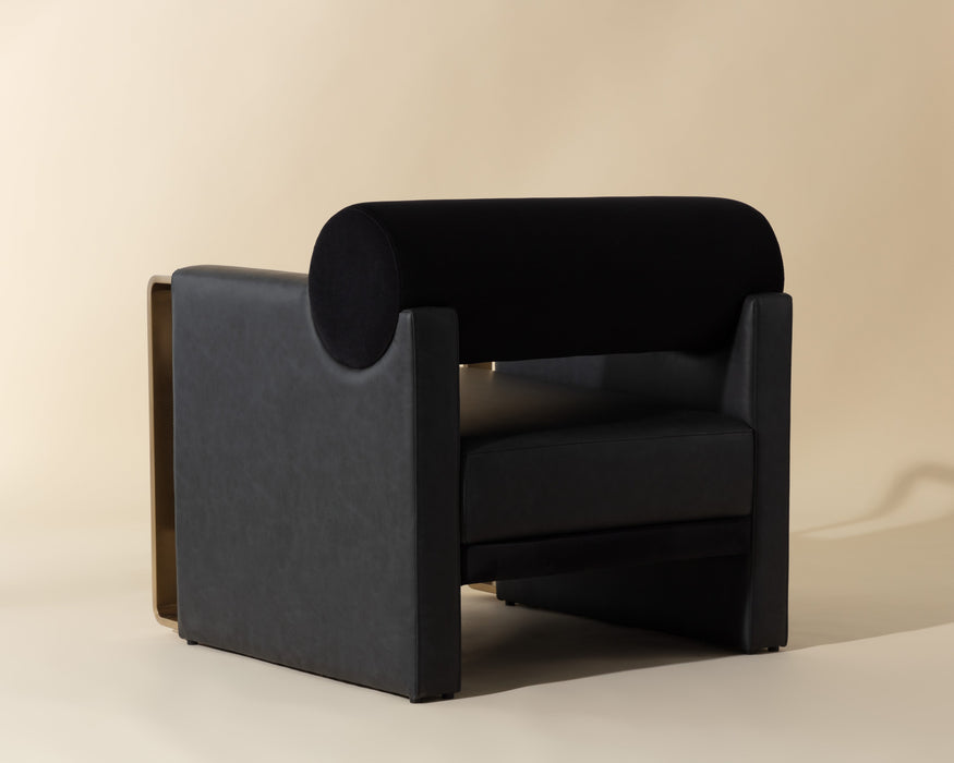Edgar Lounge Chair - Bravo Black / Abbington Black