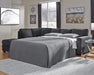 Altari Sectional - Full Sleeper with LHF Chaise Slate - Furniture Depot