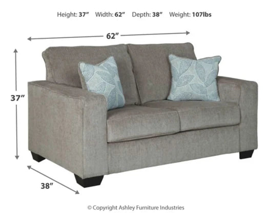 Altari Loveseat -  Alloy