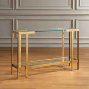 Kendrick - Glass Console Table - Gold