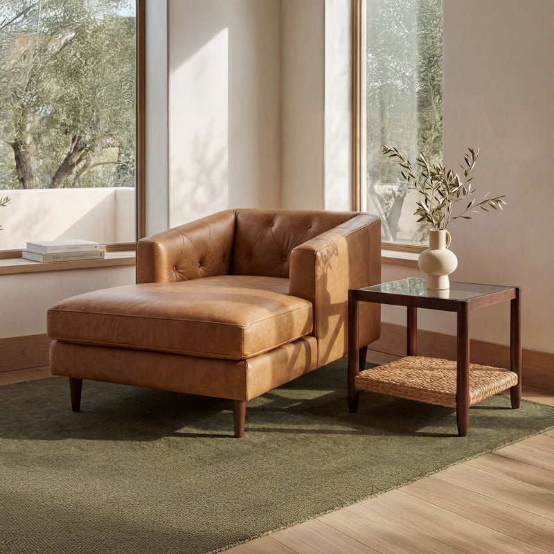 Dunmore - Chaise - Tan / Brown