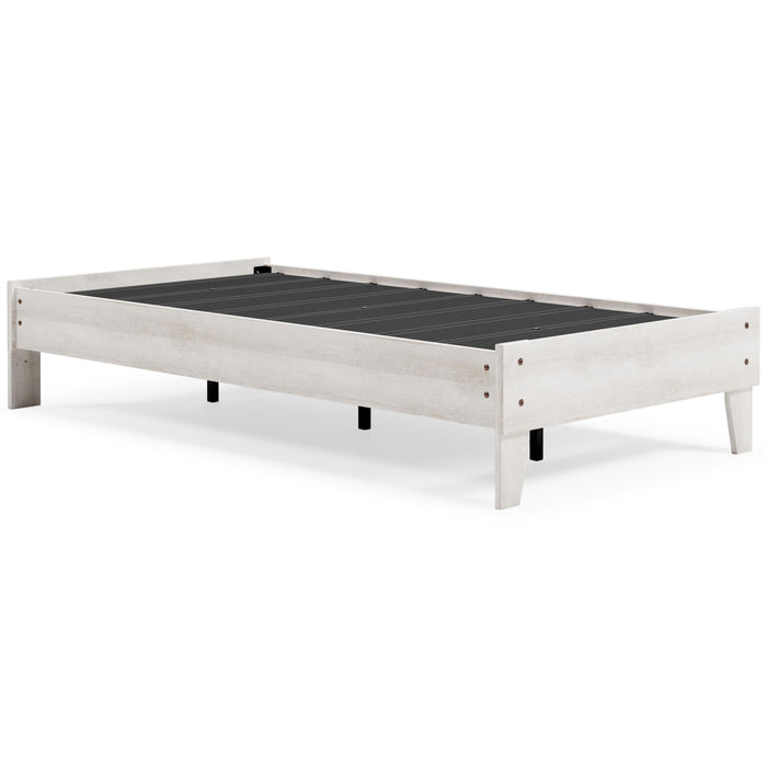 Shawburn Whitewash Platform Bed