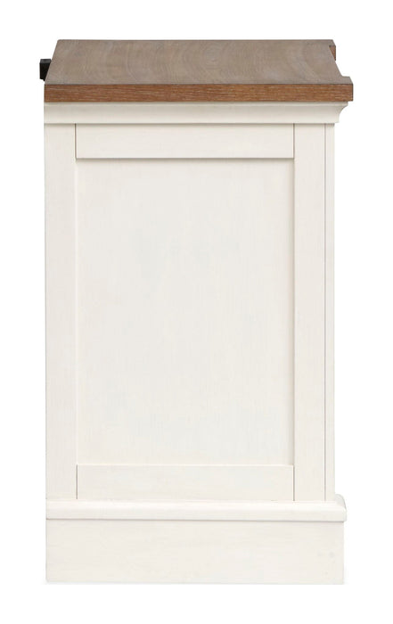 Kingston - Drawer Nightstand - Whisper White And Cerused Nutmeg