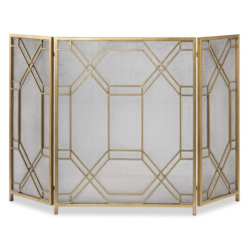 Rosen - Fireplace Screen - Gold