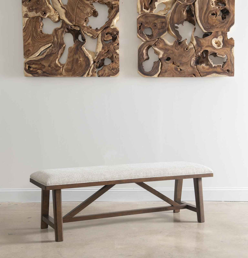 Langley - Upholstered Dining Bench - Tawny Brown