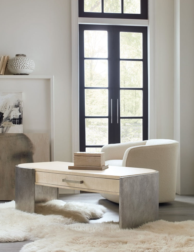 Melange - Silverfrost Cocktail Table - Silver