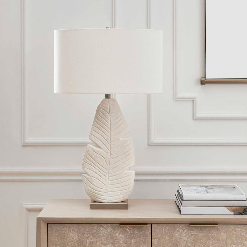 Palm Leaf - Table Lamp - White