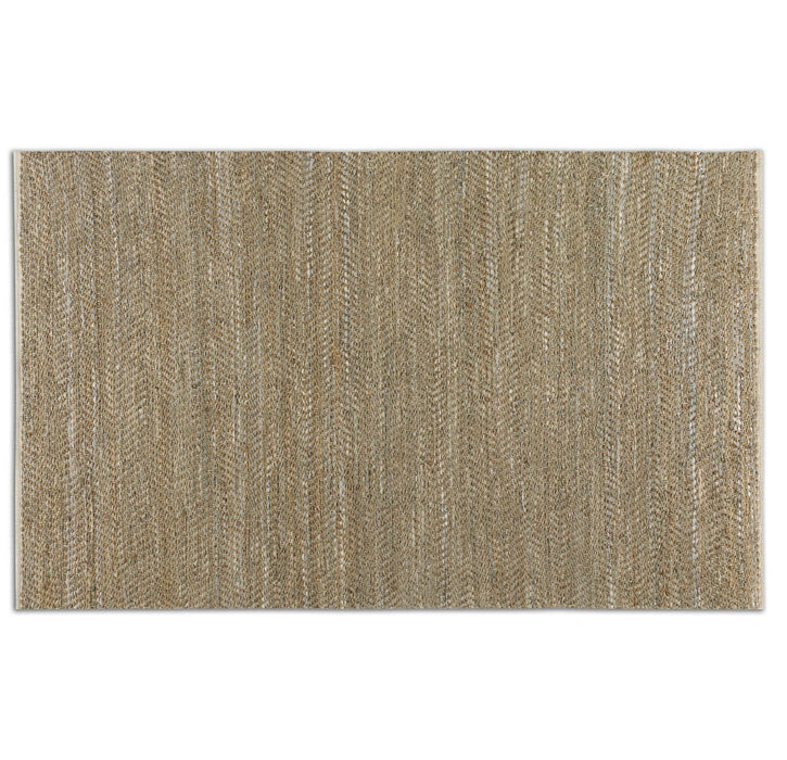 Tobais - Rescued Leather & Fabric Rug