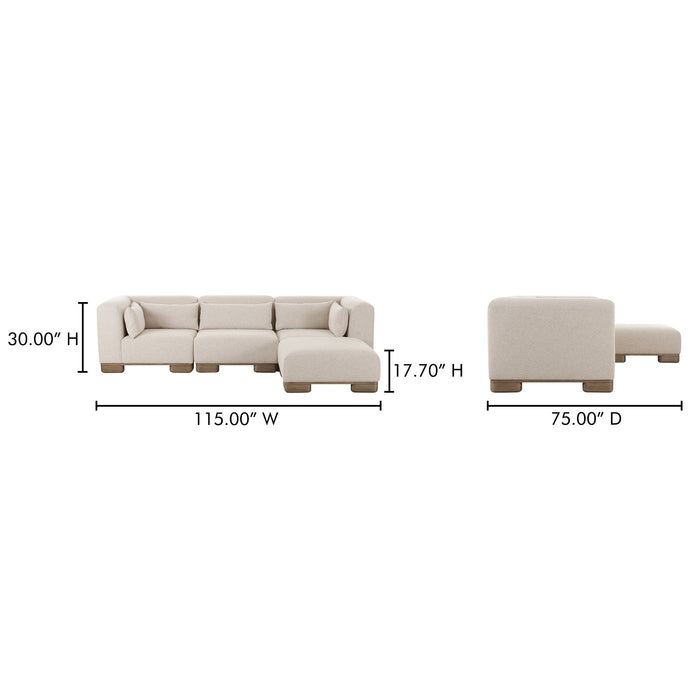 June - Lounge Modular Sectional - Oatmeal