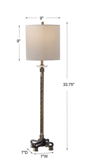 Parnell - Industrial Buffet Lamp - Dark Brown