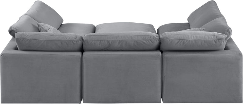 Indulge - Velvet 6 Piece Modular Sectional