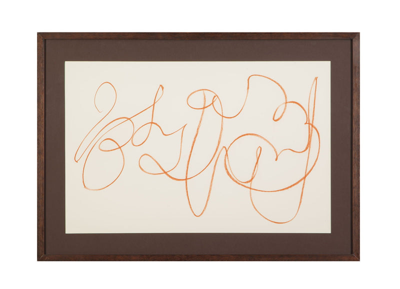 Meandering Lines VI Framed Print - Cream