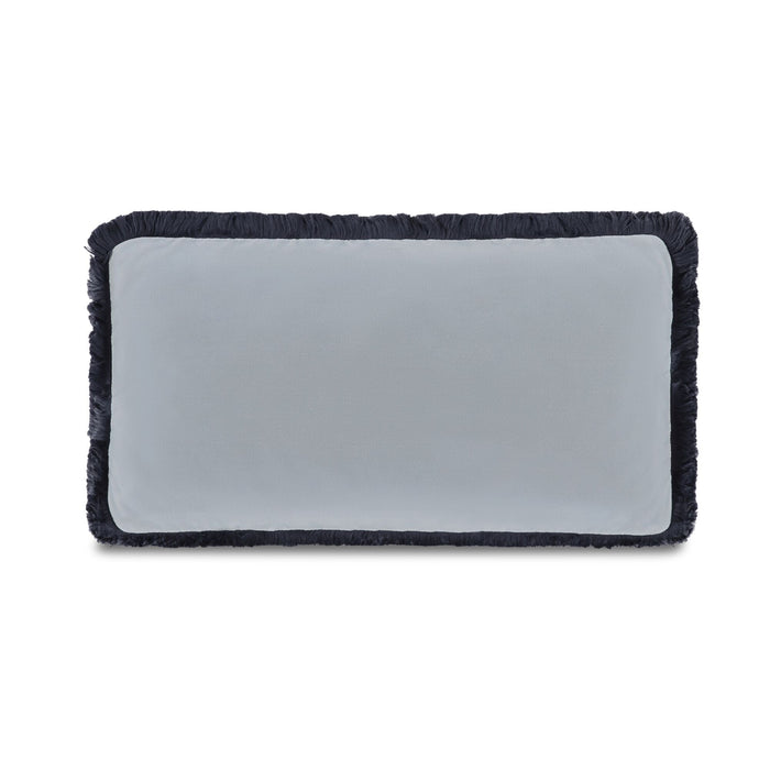 Yasmin - Lumbar Cushion Faux Mohair - Light Blue