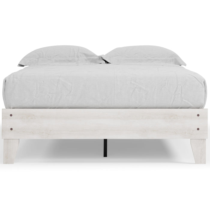 Shawburn Whitewash Platform Bed