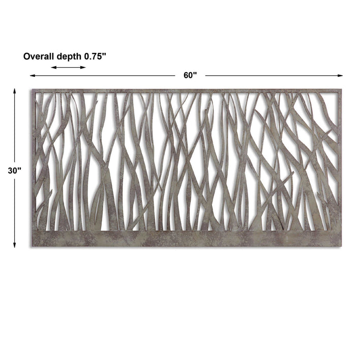 Amadahy - Metal Wall Art - Pearl Silver