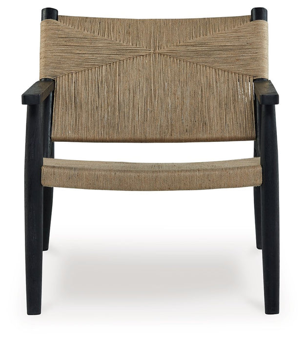 Halfmore - Accent Chair - Black / Natural
