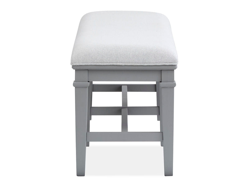 Charleston - Bench With Upholstered Seat - Gray