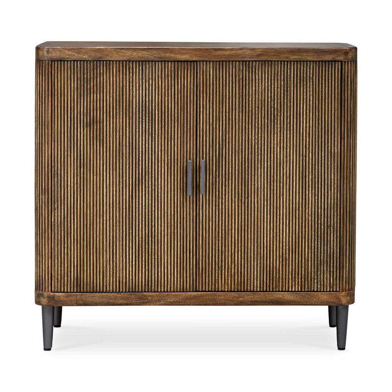 Pinstripe - 2 Door Cabinet - Dark Brown
