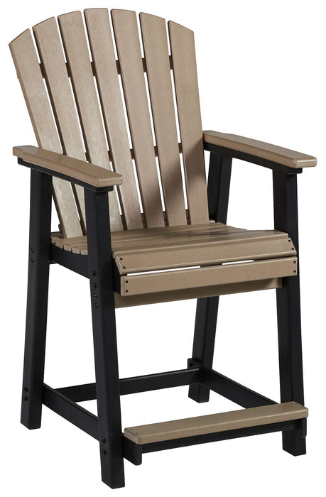 Fairen Trail - Barstool (Set of 2) - Black / Driftwood