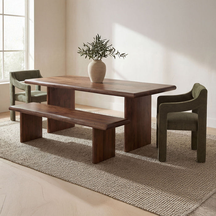 Lila - Small Dining Bench - Brown