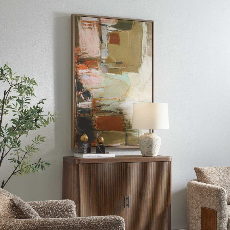 Palace Walls - Framed Abstract Art - Black / Blue / Brown / Green / Orange / Pink / Purple / White / Yellow