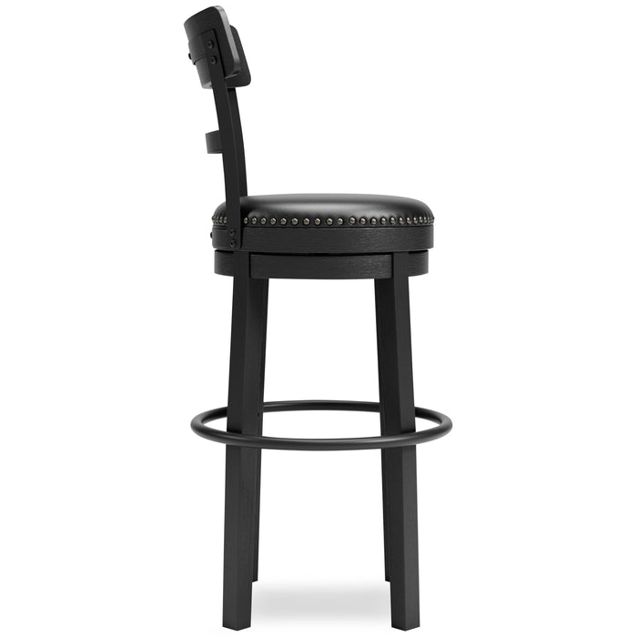 Valebeck Tall upholstered Swivel Barstool 1/CN