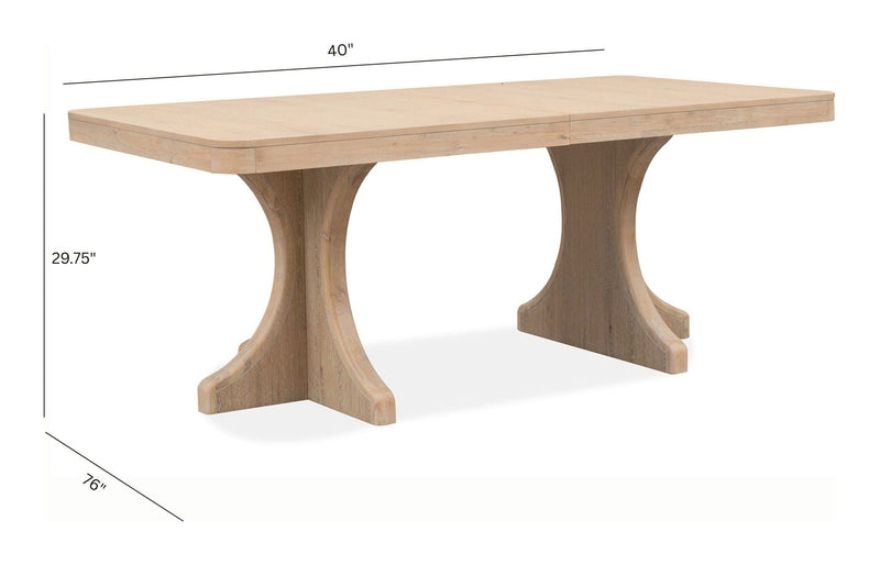 Somerset - Trestle Dining Table - Butternut and Omari Natural