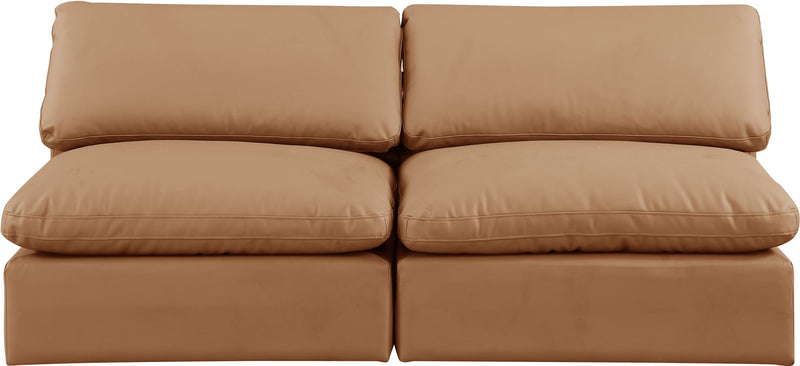 Comfy - Faux Leather Modular Armless Sofa 2 Seats
