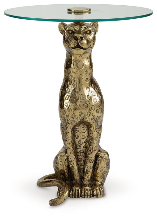 Vallain - Accent Table - Antique Gold Finish