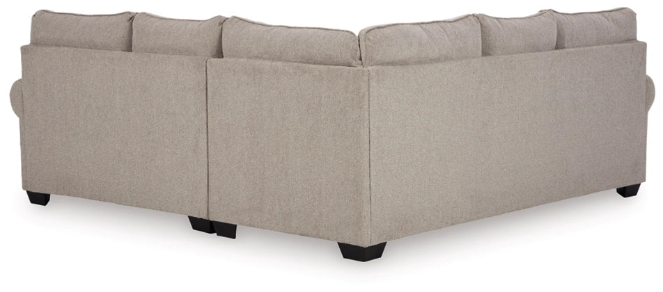 Claireah 2-Piece Sectional left-arm facing sofa with corner wedge and right-arm facing loveseat