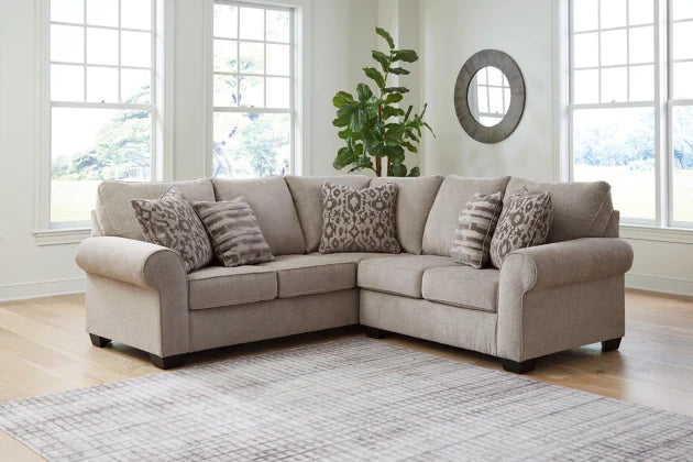 Claireah 2-Piece Sectional left-arm facing sofa with corner wedge and right-arm facing loveseat