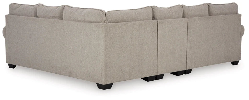 Claireah 3-Piece Sectional left-arm facing loveseat, armless chair and right-arm facing sofa with corner wedge