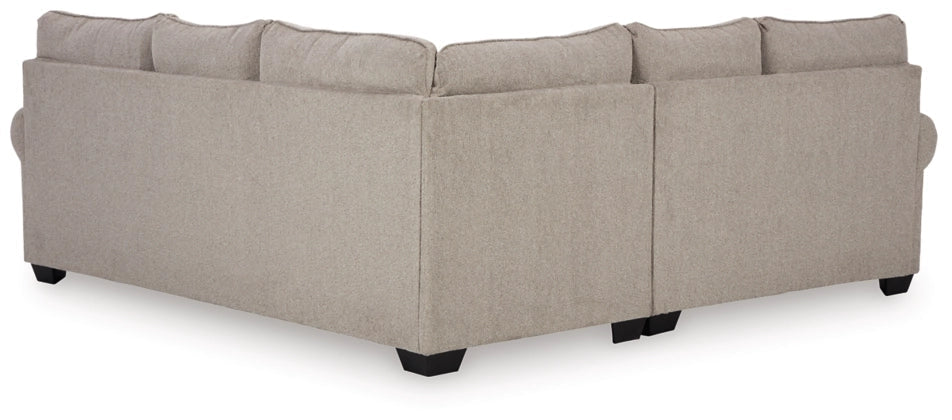 Claireah 2-Piece Sectional left-arm facing loveseat and right-arm facing sofa with corner wedge