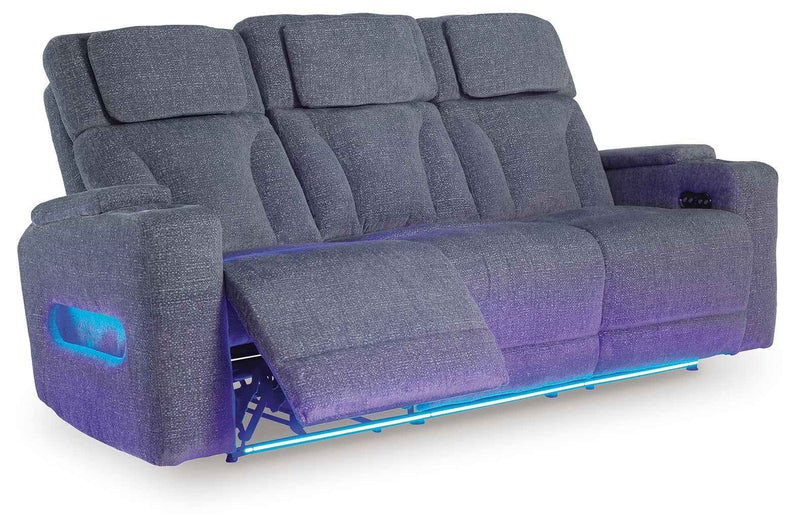 Studio Cave - Power Reclining Sofa - Steel